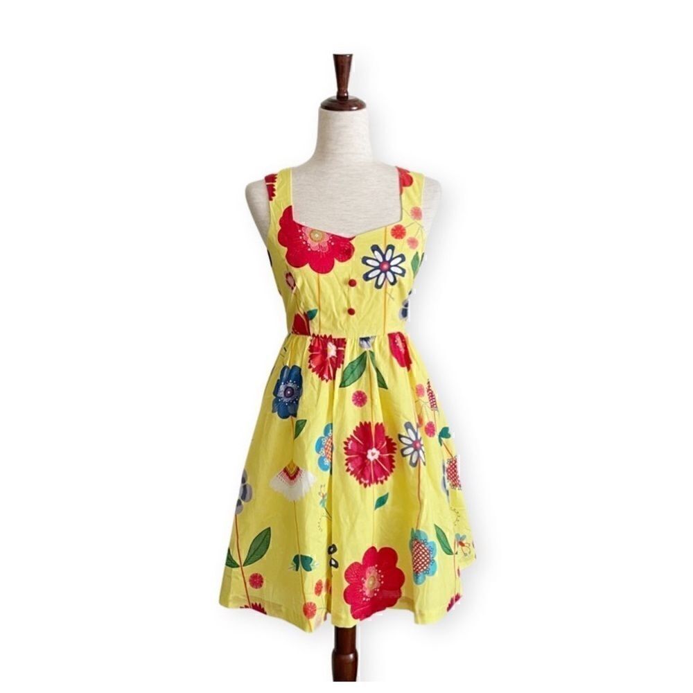 NWT ModCloth Biking Through Brussels Yellow Dress
